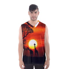 Animals Birds Dawn Giraffe Men s Basketball Tank Top by Sudhe