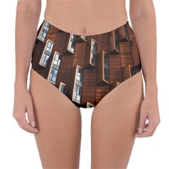 Abstract Architecture Building Business Reversible High-waist Bikini Bottoms by Sudhe