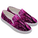 Pink Silhouette Tree Men s Canvas Slip Ons View3
