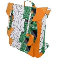 Technology Brain Digital Creative Buckle Up Backpack by Sudhe