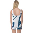 Blue Vector Car One Piece Boyleg Swimsuit View2