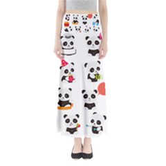 Giant Panda Bear Cuteness Full Length Maxi Skirt by Sudhe