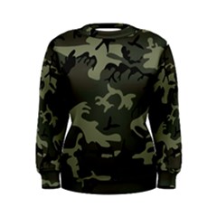 Camo Dark Green Women s Sweatshirt by retrotoomoderndesigns