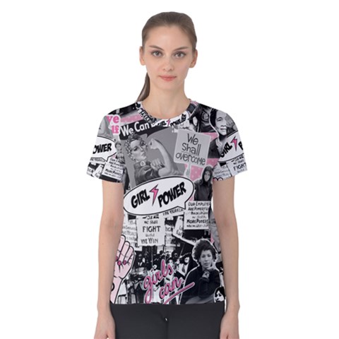 Feminism Collage  Women s Cotton Tee by Valentinaart