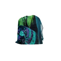 Digital Art Woman Body Part Photo Drawstring Pouch (small) by dflcprintsclothing