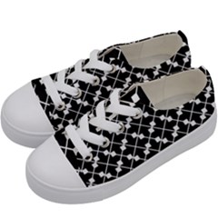 Black And White Fantasy Kids  Low Top Canvas Sneakers by retrotoomoderndesigns
