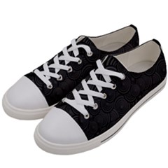 Hypnotic Black And White Women s Low Top Canvas Sneakers by retrotoomoderndesigns
