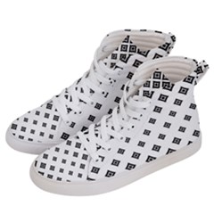 Black And White Tribal Women s Hi-top Skate Sneakers by retrotoomoderndesigns