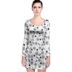 St Patricks Day Pattern Long Sleeve Bodycon Dress by Valentinaart