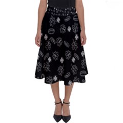 St Patricks Day Pattern Perfect Length Midi Skirt by Valentinaart