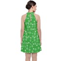 St Patricks day pattern Velvet Halter Neckline Dress  View2