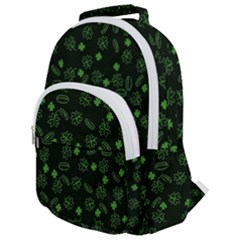 St Patricks Day Pattern Rounded Multi Pocket Backpack by Valentinaart