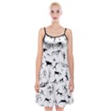 Petroglyph Runic Cavemen Nordic Black Paleo Drawings Pattern Spaghetti Strap Velvet Dress View1
