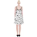 Petroglyph Runic Cavemen Nordic Black Paleo Drawings Pattern Spaghetti Strap Velvet Dress View2