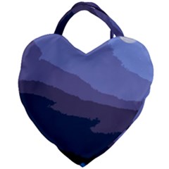 Nature Night Giant Heart Shaped Tote by LoolyElzayat