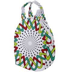 Round Star Colors Illusion Mandala Travel Backpacks by Mariart