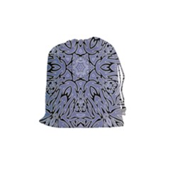 Tile Design Art Mosaic Pattern Drawstring Pouch (medium) by Pakrebo