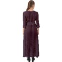 Organic Olive Leaves Pattern Hand drawn Purple Red Wine Button Up Boho Maxi Dress View2