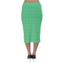 Clover Quatrefoil Pattern Velvet Midi Pencil Skirt View2