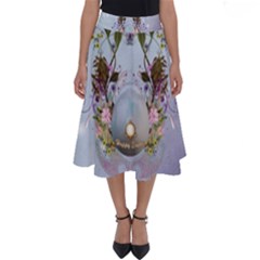 Easter Egg With Flowers Perfect Length Midi Skirt by FantasyWorld7