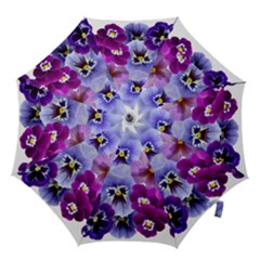 Pansy Isolated Violet Nature Hook Handle Umbrellas (small) by Pakrebo