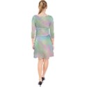 Pastel Mermaid Sparkles Quarter Sleeve Front Wrap Dress View2