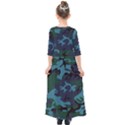 Camouflage Blue Kids  Quarter Sleeve Maxi Dress View2