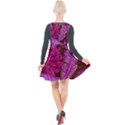 Tropical Pink Leaves Plunge Pinafore Velour Dress View2