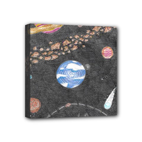 Space Mini Canvas 4  X 4  (stretched) by okhismakingart