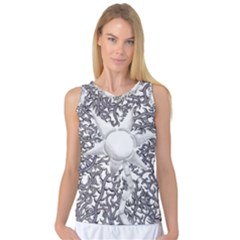 Geometric Flower And Vines 01 Women s Basketball Tank Top by okhismakingart