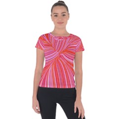 Electric Field Art Iii Short Sleeve Sports Top  by okhismakingart