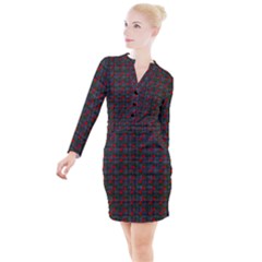 Roses Black Plaid Button Long Sleeve Dress by snowwhitegirl