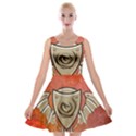 Wonderful Dragon On A Shield With Wings Velvet Skater Dress View1