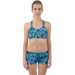 Queen Annes Lace In Neon Blue Back Web Gym Set by okhismakingart