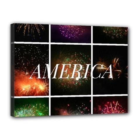 America Canvas 16  X 12  (stretched) by okhismakingart