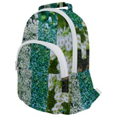 Queen Annes Lace Vertical Slice Collage Rounded Multi Pocket Backpack by okhismakingart