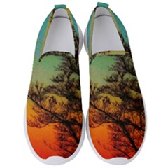 Turquoise Sunset Men s Slip On Sneakers by okhismakingart