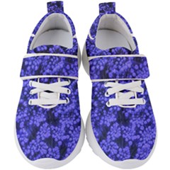 Blue Queen Anne s Lace (up Close) Kids  Velcro Strap Shoes by okhismakingart