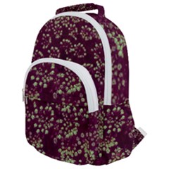 Pink And Green Queen Annes Lace (up Close) Rounded Multi Pocket Backpack by okhismakingart