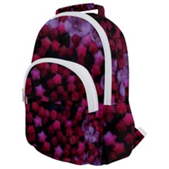Floral Stars -purple Rounded Multi Pocket Backpack by okhismakingart