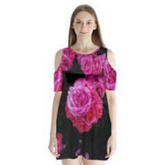 Bunches Of Roses (close Up) Shoulder Cutout Velvet One Piece by okhismakingart