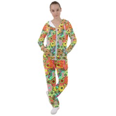 Colorful Shapes        Women s Tracksuit by LalyLauraFLM