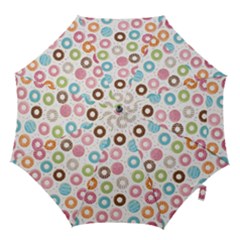 Donut Pattern With Funny Candies Hook Handle Umbrellas (large) by genx