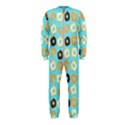 Donuts Pattern With Bites bright pastel blue and brown OnePiece Jumpsuit (Kids) View1