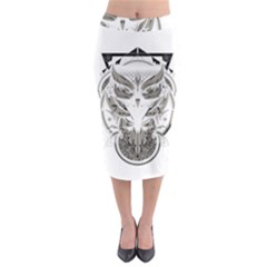 Owl Midi Pencil Skirt by Sudhe