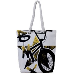 Bmx Full Print Rope Handle Tote (small) by Melcu