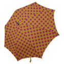 Pink Stars Pattern On Yellow Hook Handle Umbrellas (Medium) View2
