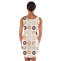 Donuts Pattern With Bites bright pastel blue and brown Cropped Sweatshirt Wrap Front Bodycon Dress View2