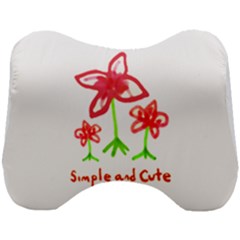 Flowers And Cute Phrase Pencil Drawing Head Support Cushion by dflcprintsclothing