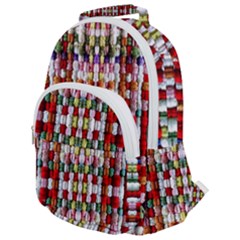 Cotton Weave Rounded Multi Pocket Backpack by ArtworkByPatrick